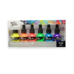 Комплект флуоро акрилно мастило Mont Marte Fluoro Acrylic Ink 6 цвята x 20 мл