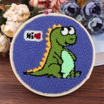 Творчески комплект за бродиране 20x20 см с гергеф,конци и перфорирана игла -C5001