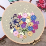 Творчески комплект за бродиране 25x25 см с гергеф,конци,игли и аксесоари -N2004
