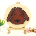 Творчески комплект STRING ART с конци,пирони и статив 11x11 см -куче DHAA28332