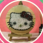 Творчески комплект STRING ART с конци,пирони и статив 11x11 см -коте DHAA28278
