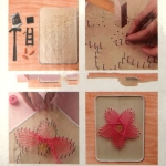 Творчески комплект STRING ART с дървена основа, конци,пирони и чук 15x20 см -кола DHBC28023
