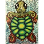 Диамантен гоблен 21x25 см кръгли диаманти частично облепяне -Костенурка YSA2520