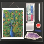 Диамантен гоблен 40x50 см кръгли диаманти пълно облепяне с частична рамка -Пролетно време JSFH79583