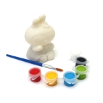 Пластмасова касичка за оцветяване 60x90 мм  с четка и бои -зайче