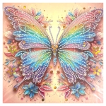 Диамантен гоблен 30x30 см кръгли диаманти частично облепяне с рамка -Крилата нежност LT-3539