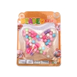 Комплект пластмасови мъниста за изработка на бижута форма топче 8 мм дупка 2 мм цвят микс