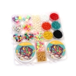 Творчески комплект мъниста в кутия за изработка на бижута със силиконов ластик цвят микс