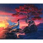 Диамантен гоблен 5D 30x40 см кръгли диаманти пълно облепяне - Дървото на бъдещето GLD62132