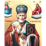 Диамантен гоблен 5D 40x50 см кръгли диаманти пълно облепяне - Николай Чудотворец GLE76558