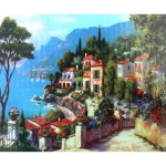 Комплект рисуване по номера 40x50 см - Път към лазурния бряг RA74034