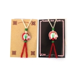 Мартеница гривна от вълна с пластмасова подкова с кокиче 10 броя