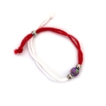 Ръчно плетени Мартеници Гривни за деца - с рисувано мънисто 10 броя