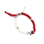 Ръчно плетени Мартеници Гривни с роза 10 броя