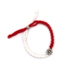 Ръчно плетени Мартеници Гривни - с цвете 10 броя