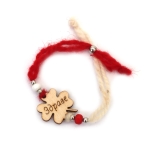 Мартеници Гривни от вълна с детелина- здраве 10 броя