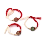 Мартеници Гривни от вълна с етно елемент 10 броя