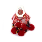 Мартеници Гривни от Вълна с помпон 5 броя