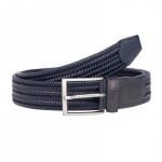 Елегантен мъжки колан в син цвят - Italian belts - 120 см