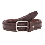 Мъжки колан с интересен дизайн - кафяв  - Italian belts - 105см