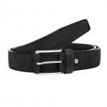 Мъжки класически колан в черен цвят - Italian belts -110 см