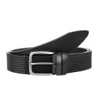 Черен колан с интересен дизайн - Italian belts - 105см