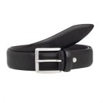 Mъжки стилен колан в черно - Italian belts -125 см