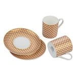 Порцеланов комплект за еспресо 2 чаши + 2 чинийки Лилия