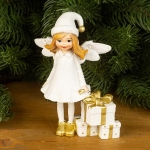 Бяло ангелче с подаръци