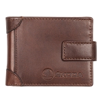 Мъжки кафяв портфейл Auto Set с лого на Skoda