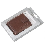 Мъжки кафяв портфейл Auto Set с лого на Mazda