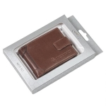 Мъжки кафяв портфейл Auto Set с лого на Renault