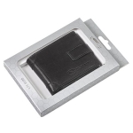 Мъжки черен портфейл Auto Set с лого на Subaru