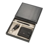 Мъжки комплект химикалка, портфейл и ключодържател Auto Set с логото на Toyota