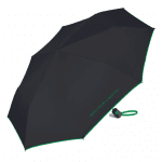 Чадър BENETTON - черен със зелен кант