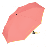 Чадър BENETTON - розов с жълт кант