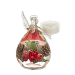 Коледен свещник - стъклен ангел