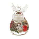 Коледен свещник - стъклен ангел