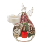 Коледен свещник - стъклен ангел