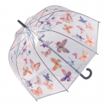 Дамски чадър ESPRIT - прозрачен с пеперуди