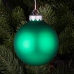 Стъклена топка зелен мат