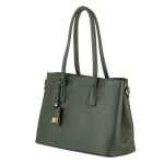 Дамска чанта цвят Зелен - ROSSI