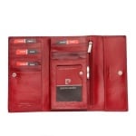 Дамско червено портмоне - гладка кожа PIERRE CARDIN