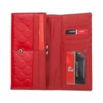Дамско портмоне в червено с  щампа гланц - PIERRE CARDIN