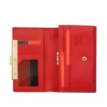 Дамско портмоне PIERRE CARDIN червено със златен надпис