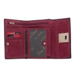 Дамско портмоне цвят бордо с механизъм - PIERRE CARDIN