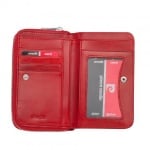 Дамско портмоне PIERRE CARDIN червено вертикално с лого