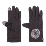 Тъмно сиви ръкавици с пухче - PIERRE CARDIN