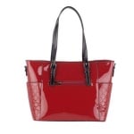 Дамска лачена червена чанта Pierre Cardin