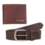 Мъжки комплект портфейл и колан Pierre Cardin - 125 см